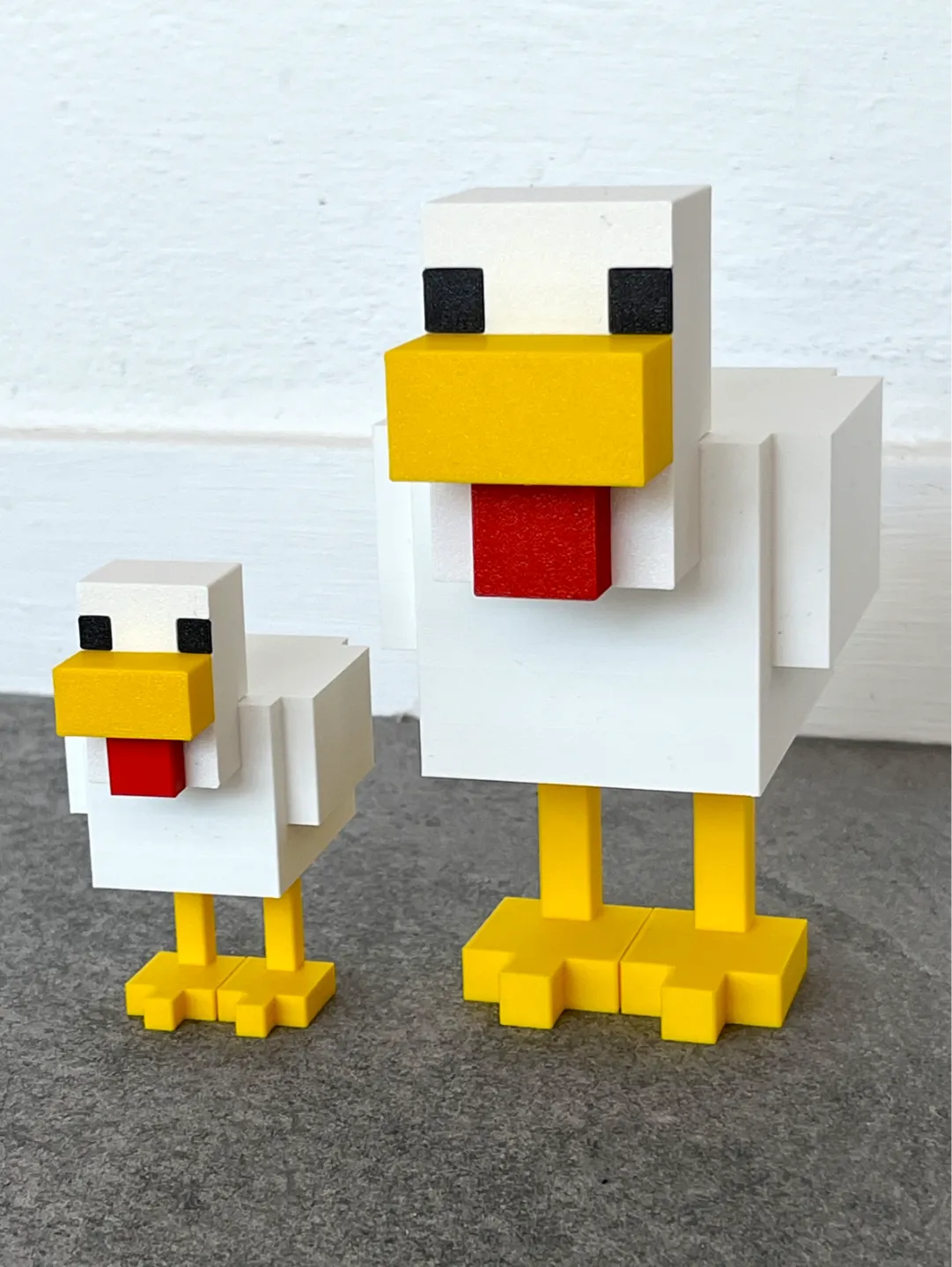 Poulet Minecraft en accessoire, 2 tailles + chapeau - Geek Print