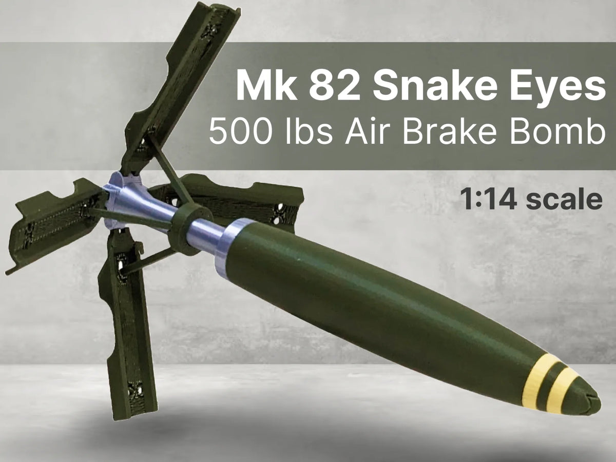 Bombe à ailettes rétractables Mk82 500lbs Snake Eye – Emboîtable - Maquette Print