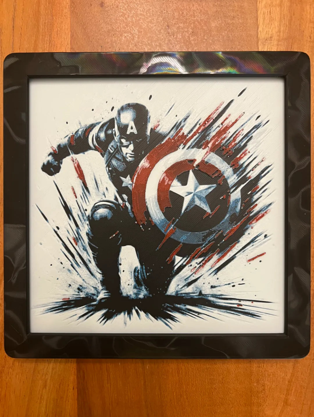 Capitaine Amérique en bleu - Geek Print