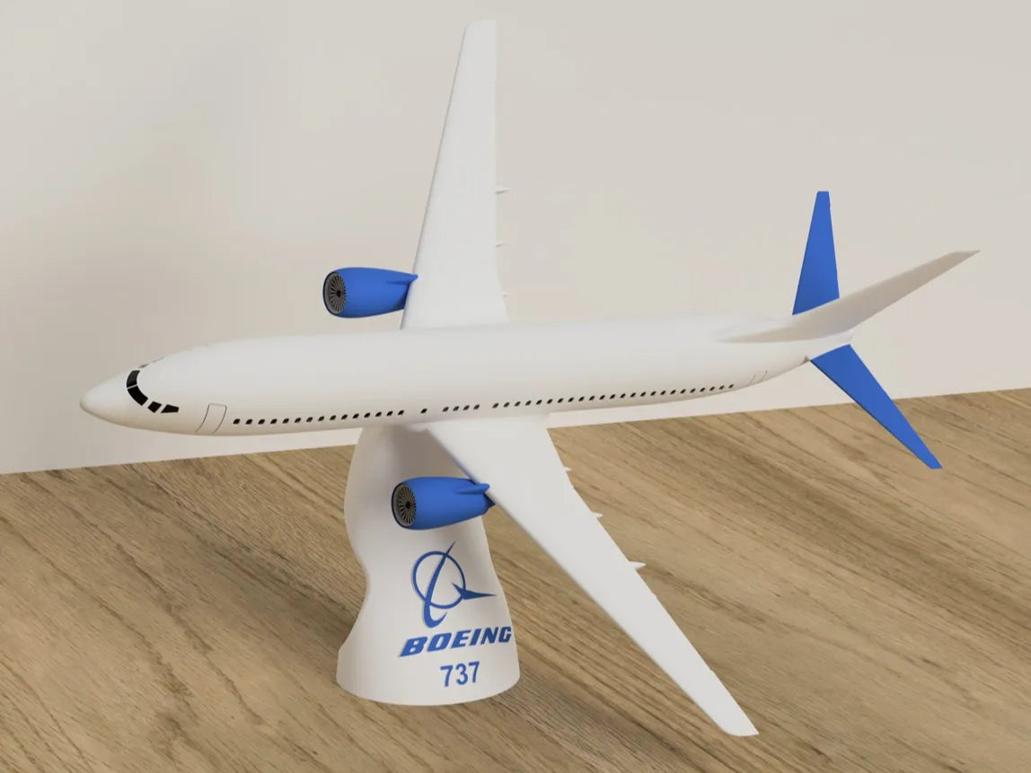 Boeing 737 avec base - Maquette Print