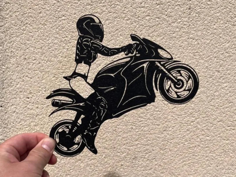 Fille décorative sur une moto - Vélo Print
