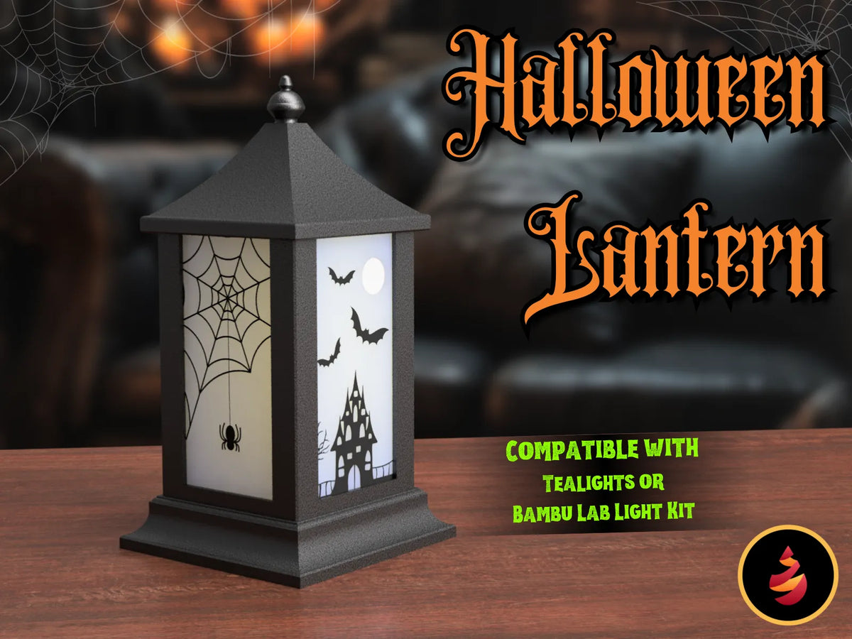 Lanterne d'Halloween - Lumière Print