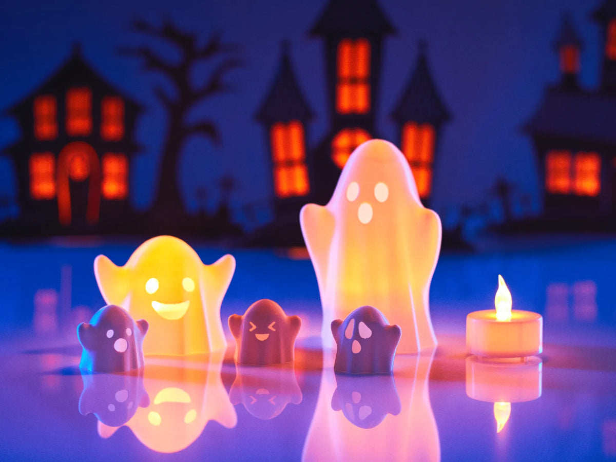 Famille de fantômes mignons pour bougeoirs - Geek Print