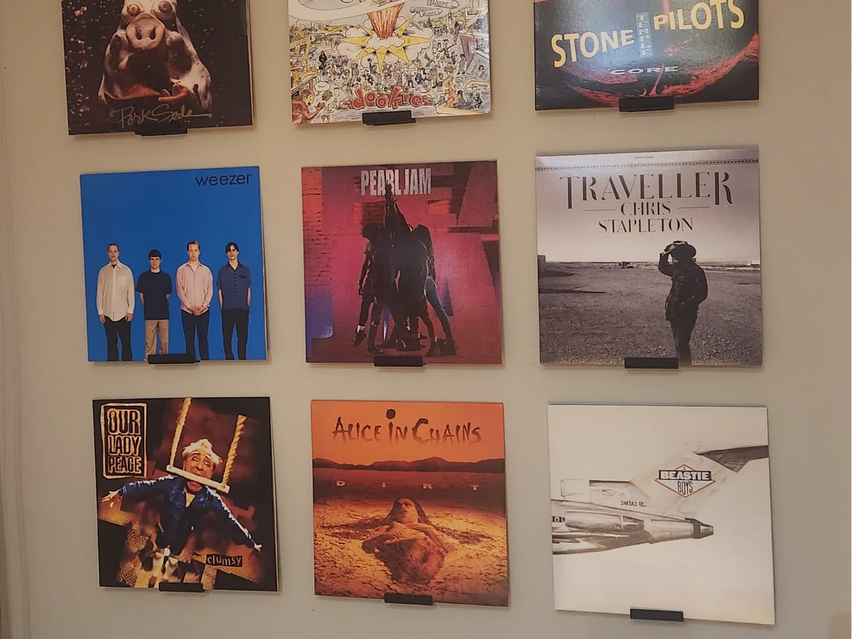 Étagère murale pour album / présentoir de disques vinyles - Music Print
