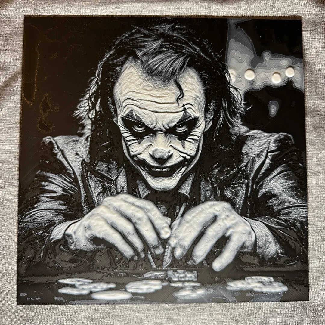 Joker Noir et Blanc Hueforge - Art Print