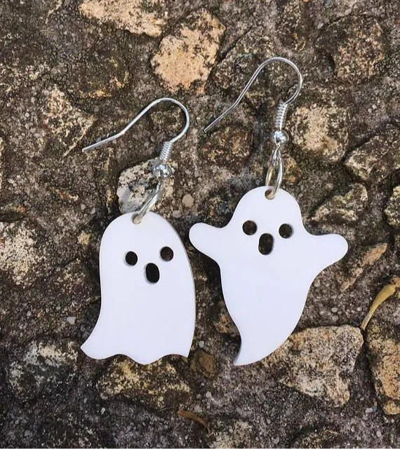 Charmants Boucles d'Oreilles Fantomes d'Halloween - Geek Print