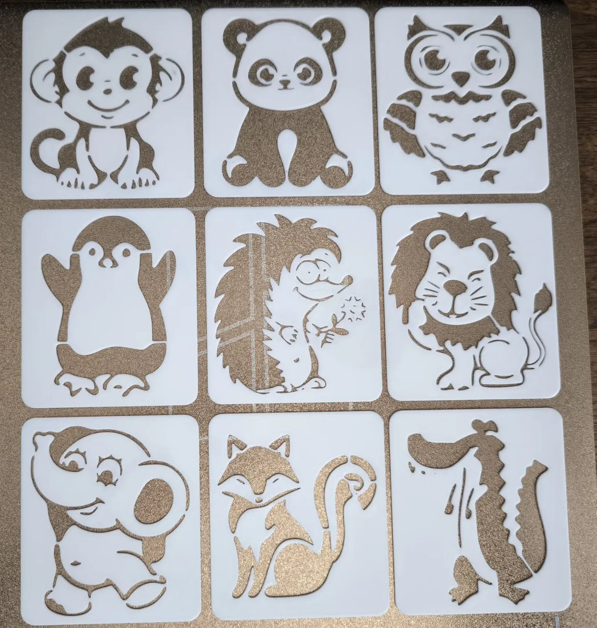 Modèles Montessori pour enfants Pochoirs animaux 4 - Bébé Print