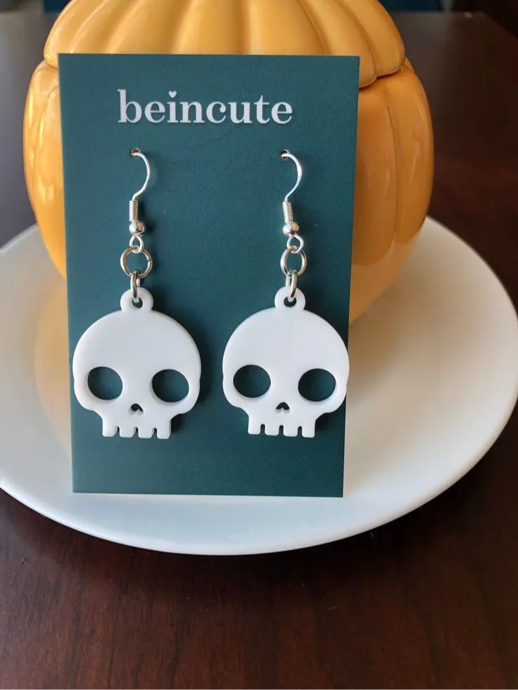 Boutons d'oreilles crâne - Bijoux Print