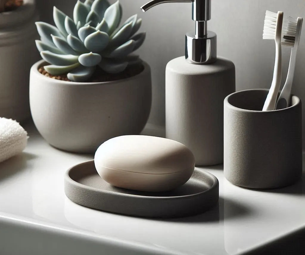 Porte-savon et porte-brosse à dents design - Beauté Print