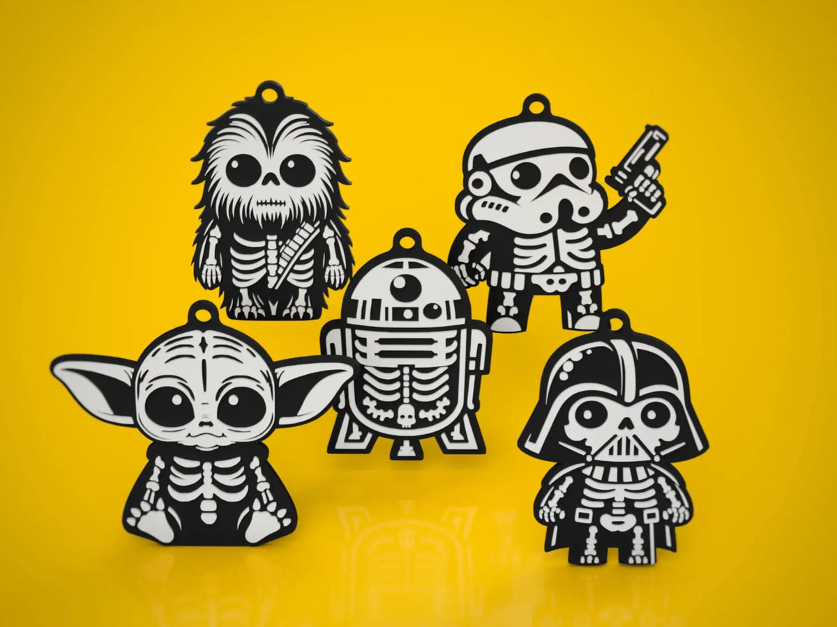 Porte-clés Halloween Star Wars Skeleton - Geek Print