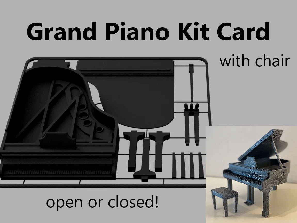 Kit de carte de piano à queue (1:24) avec chaise - Music Print