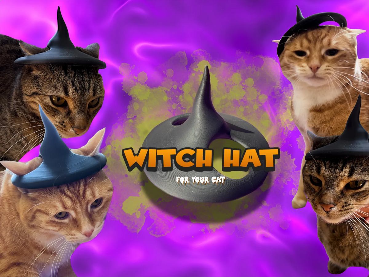 Chapeau de sorcière pour votre chat - Cosplay Print