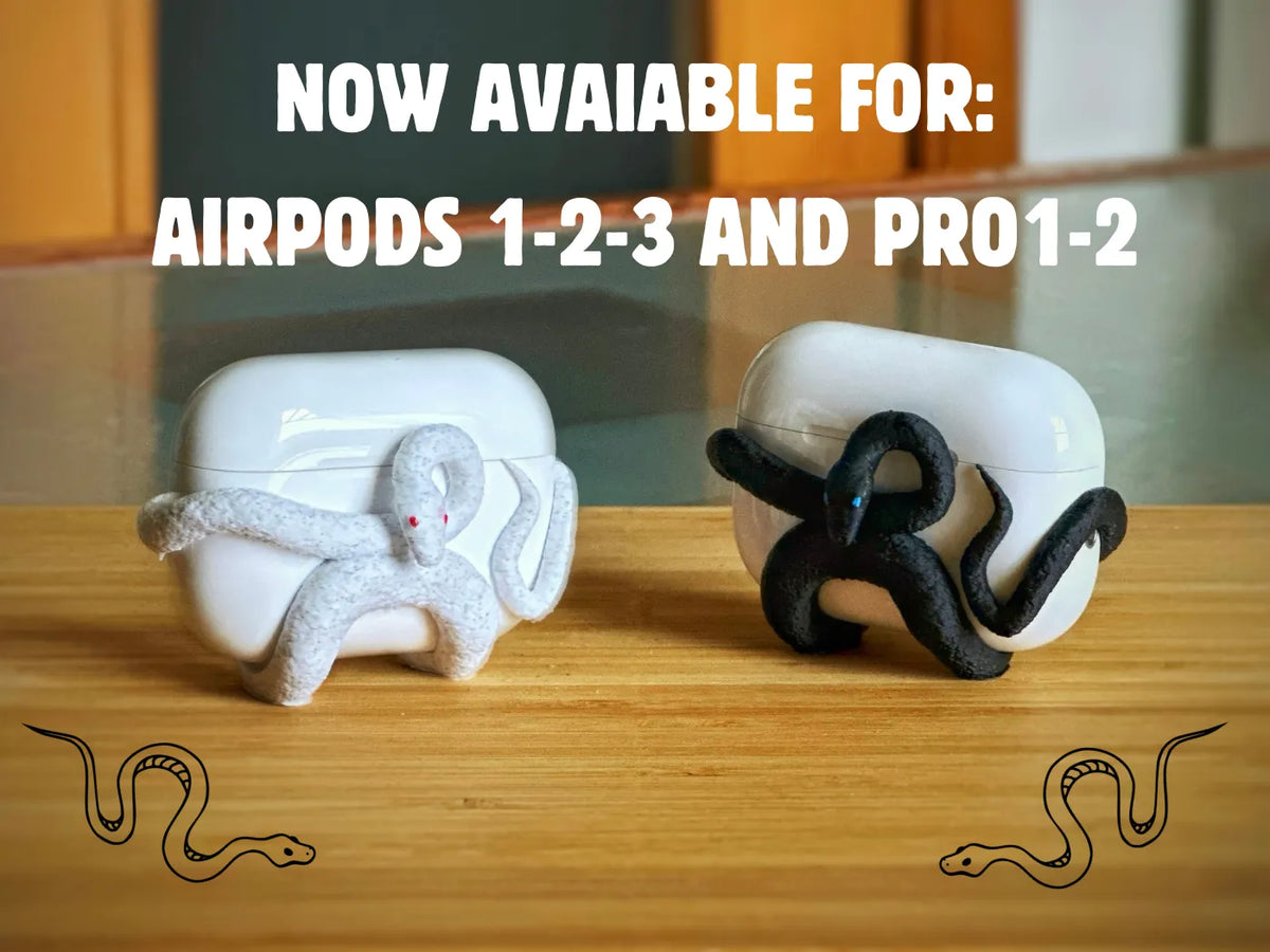Étui serpent pour AirPods - Voyage Print