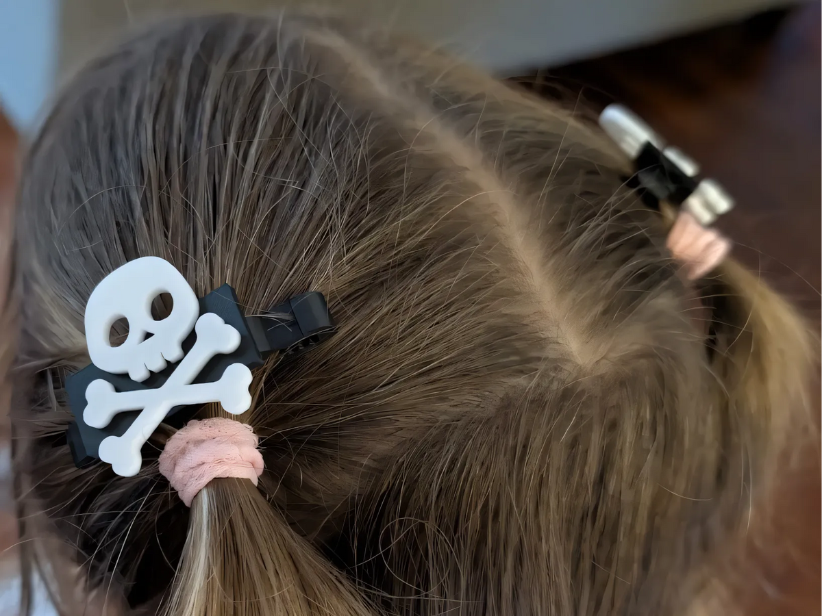 Barrette crâne - Halloween - Bijoux Print