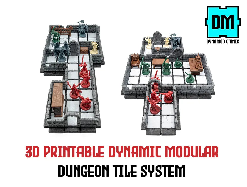 Dynamod Dungeon Tiles - Pack d'Échantillons - Jeux Print
