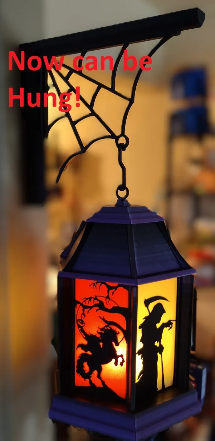 Lanterne hexagonale sur le thème d'Halloween - Outdoor Print