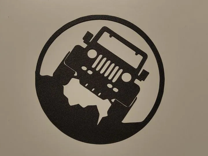 Silhouette de Jeep Wrangler pour décoration murale - Auto Print