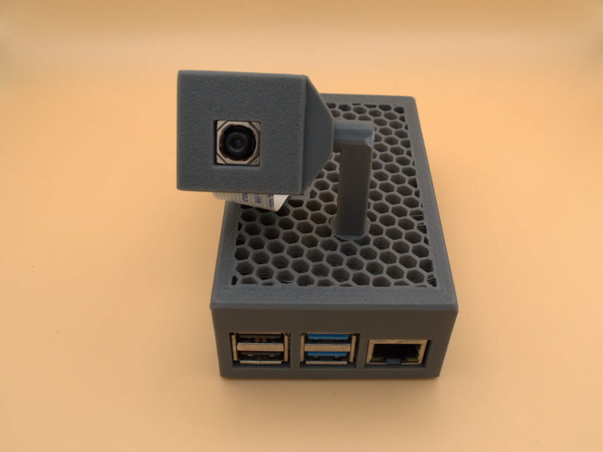 Boîtier Raspberry Pi 4 avec fixation pour caméra - Bureau Print