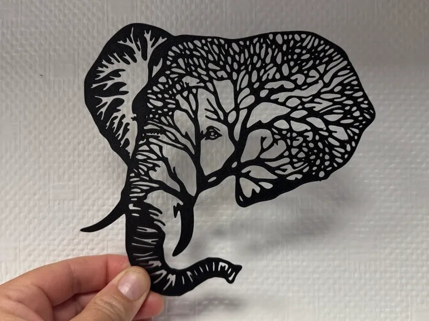 Décoration d'éléphant arbre de vie - Art Print
