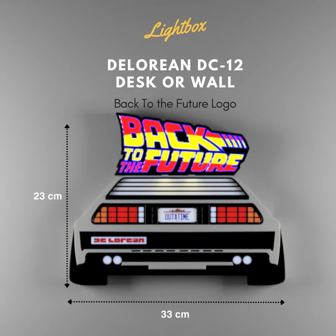 Delorean - Retour vers le futur Lightbox - Geek Print