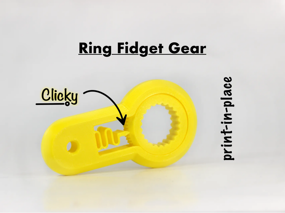 Anneau Impossible Fidget Gear - Bijoux Print