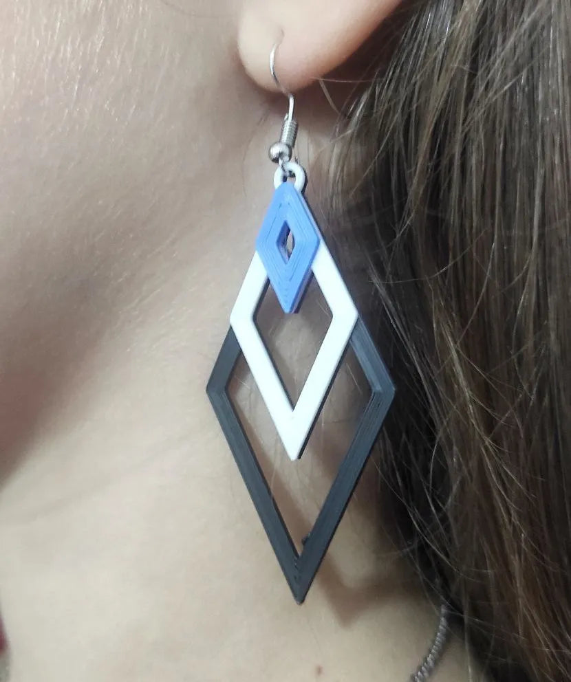 Diamants dynamiques - Boucles d'oreilles - Bijoux Print