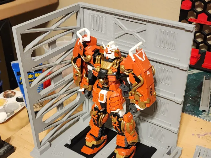 Diorama de hangar Gundam personnalisable - Figurine Print