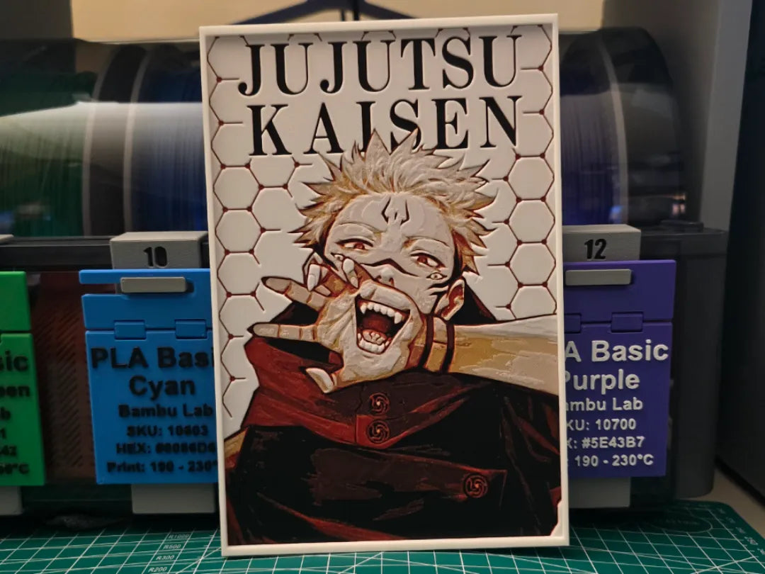 Affiche d'anime Jujutsu Kaisen - Hueforge Art - Figurine Print