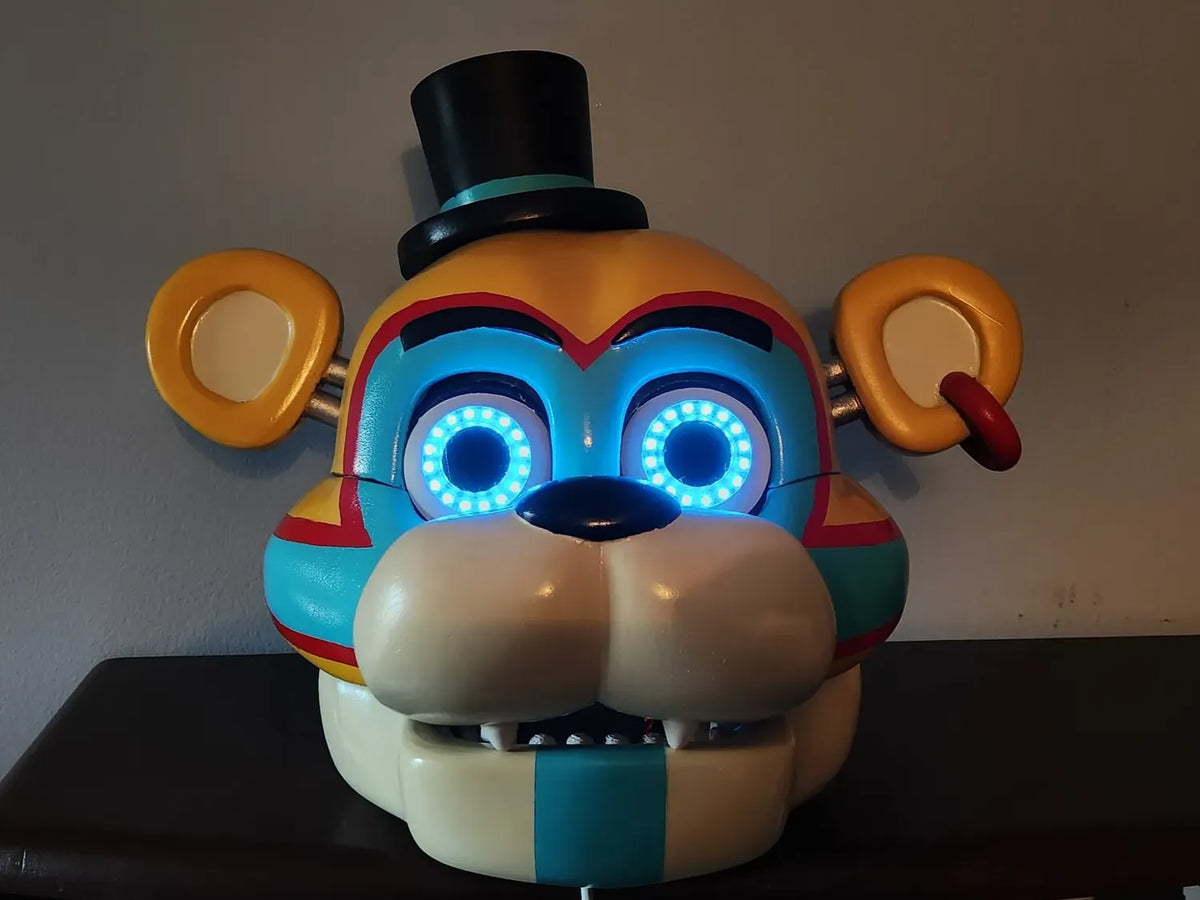 Masque portable Glamrock Freddy avec mâchoire articulée - Cosplay Print