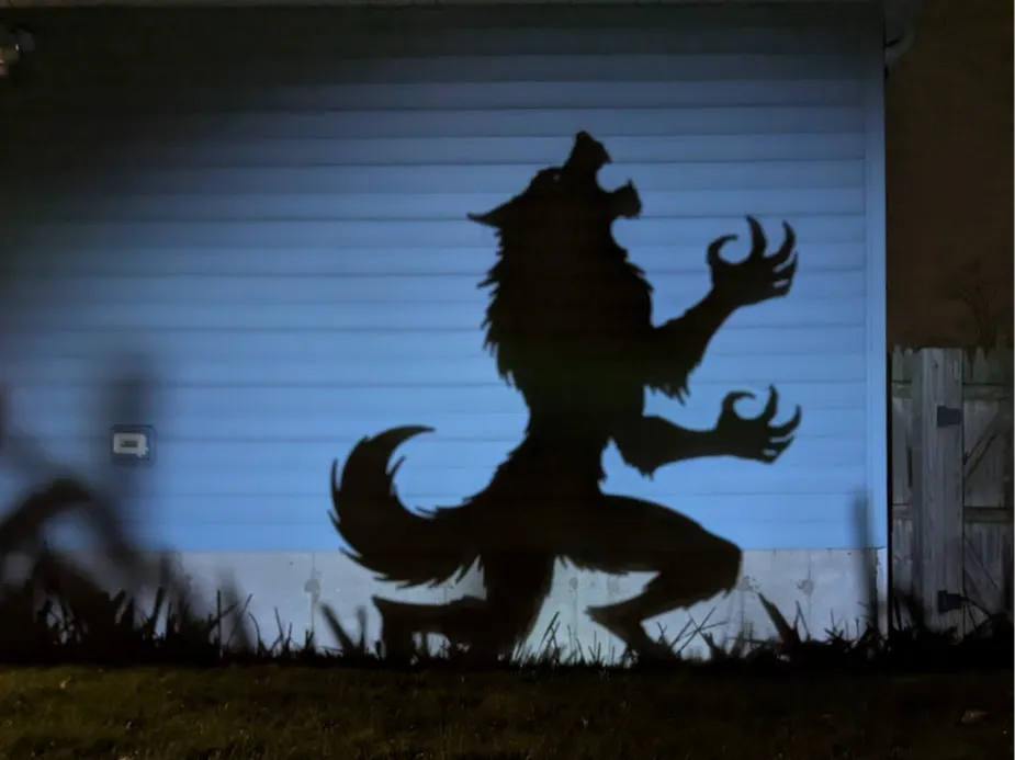 Loup-garou - Projecteur d'ombres d'Halloween - Lumière Print
