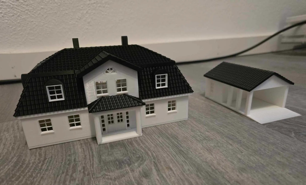 Maison avec carport échelle H0 - Maquette Print