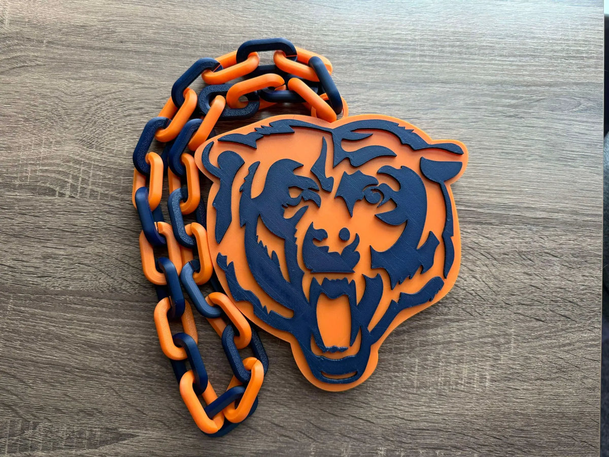 Collier surdimensionné des Chicago Bears, pendentif - Bijoux Print