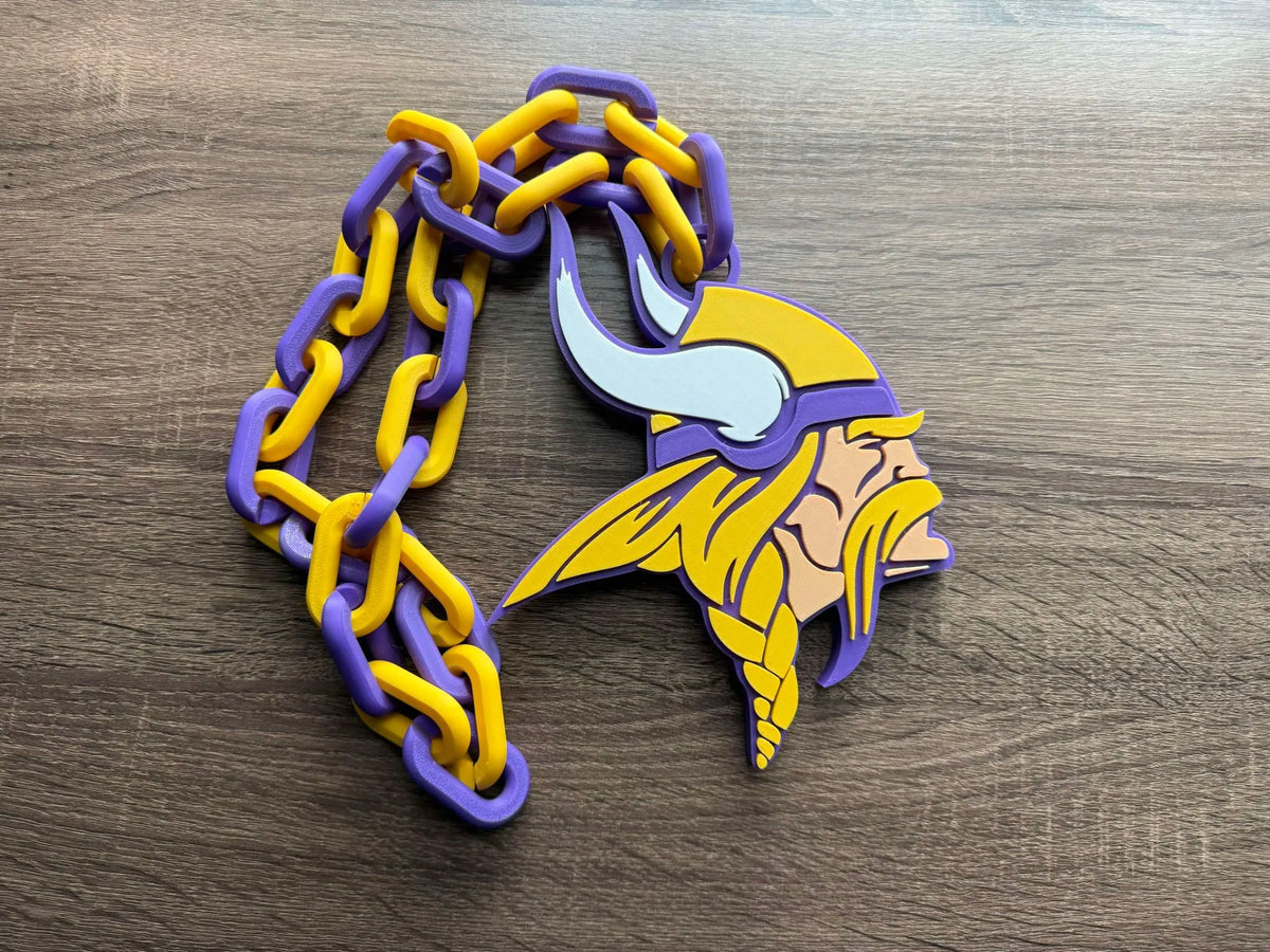 Collier surdimensionné avec pendentif Minnesota Vikings - Bijoux Print