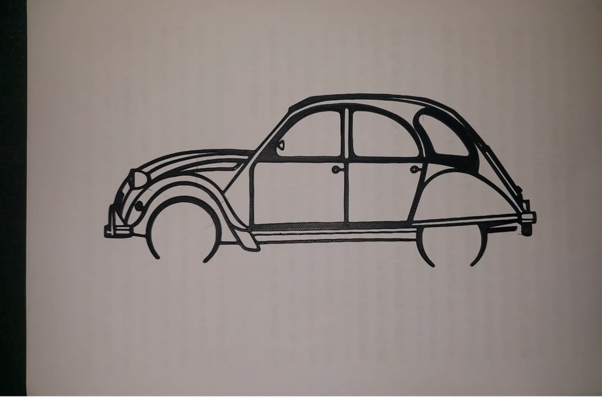 Décoration murale Citroën 2cv - Auto Print