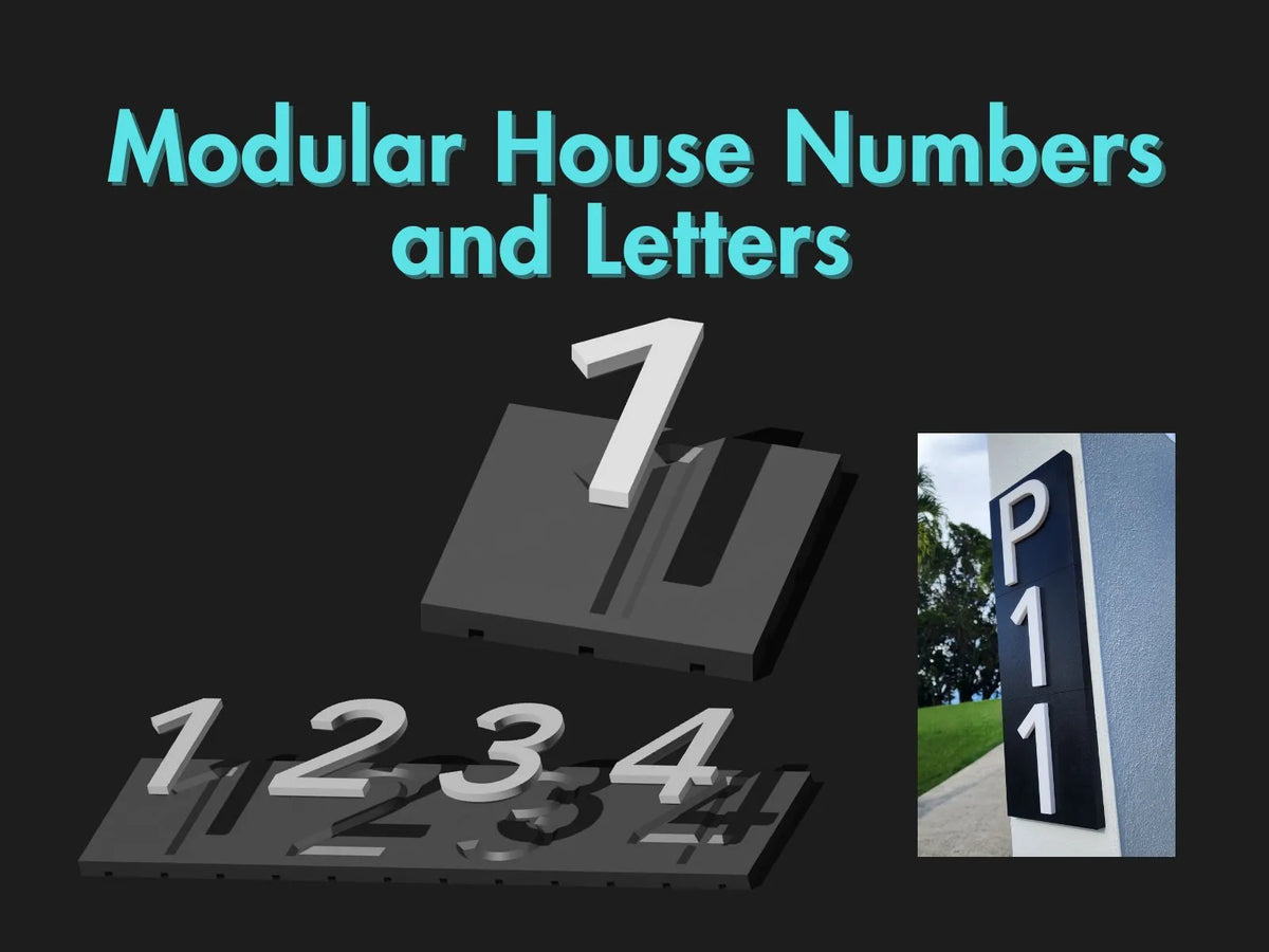 N° 1 - Numéros et lettres de maison modulaires - NFC Print