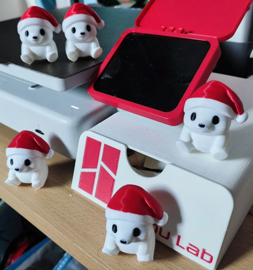Un adorable ours polaire festif - Geek Print