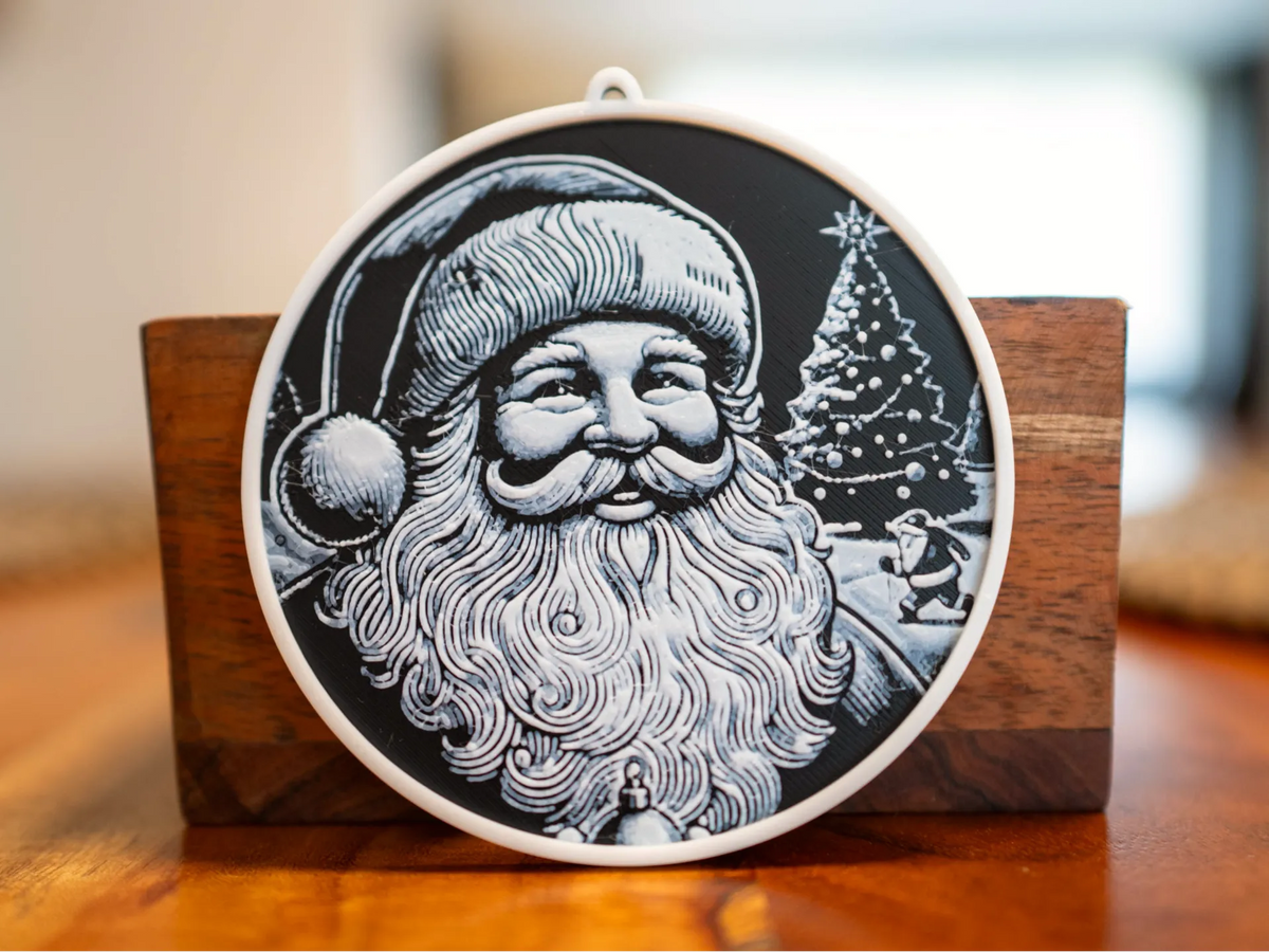 Ornement de Noël du Père Noël – modèle 2 - Fêtes Print