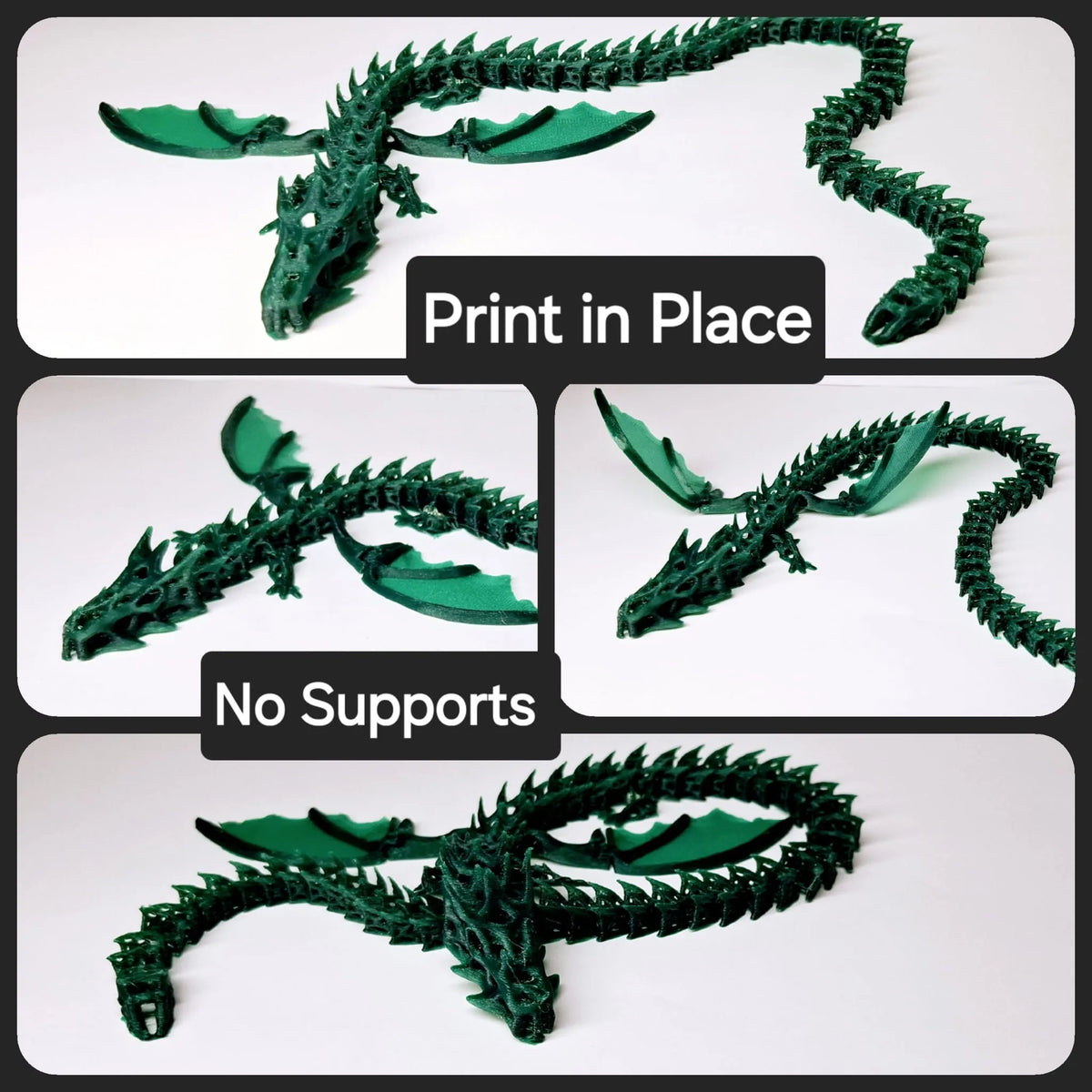 Dragon squelette à imprimer sur place - Jeux Print