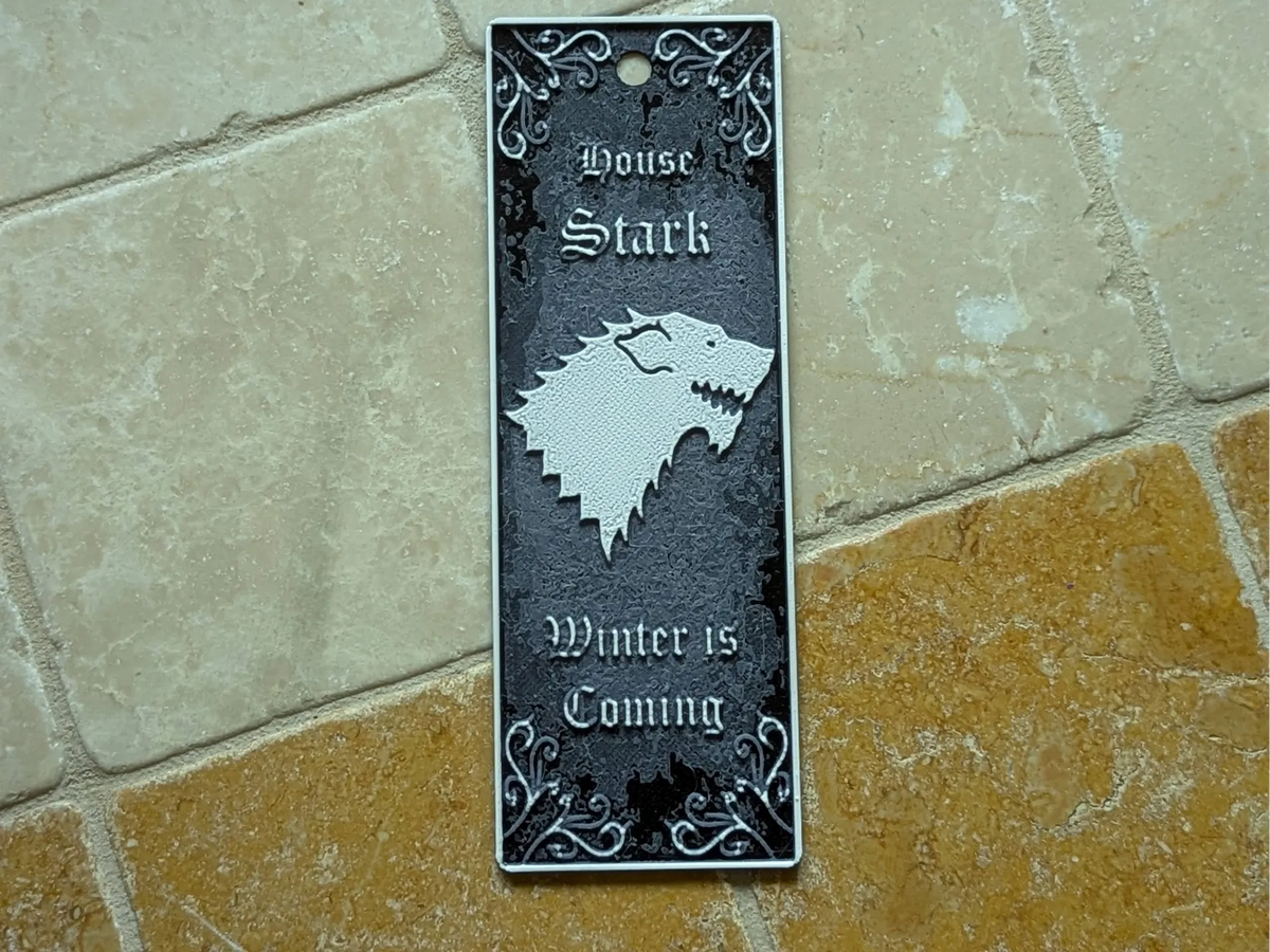 Un signet de Game of Throne - Maison Stark - Geek Print