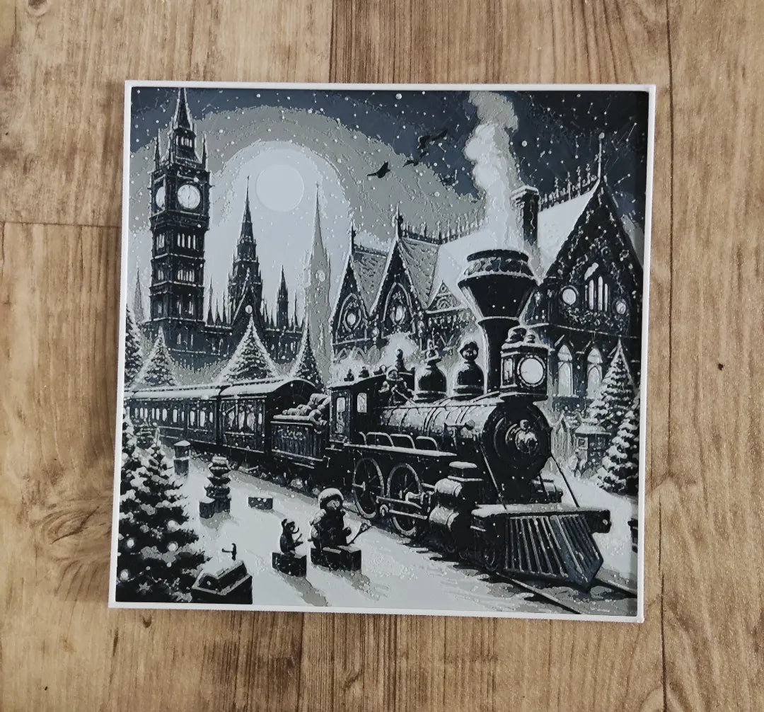 Train de Noël Hueforge - Maquette Print