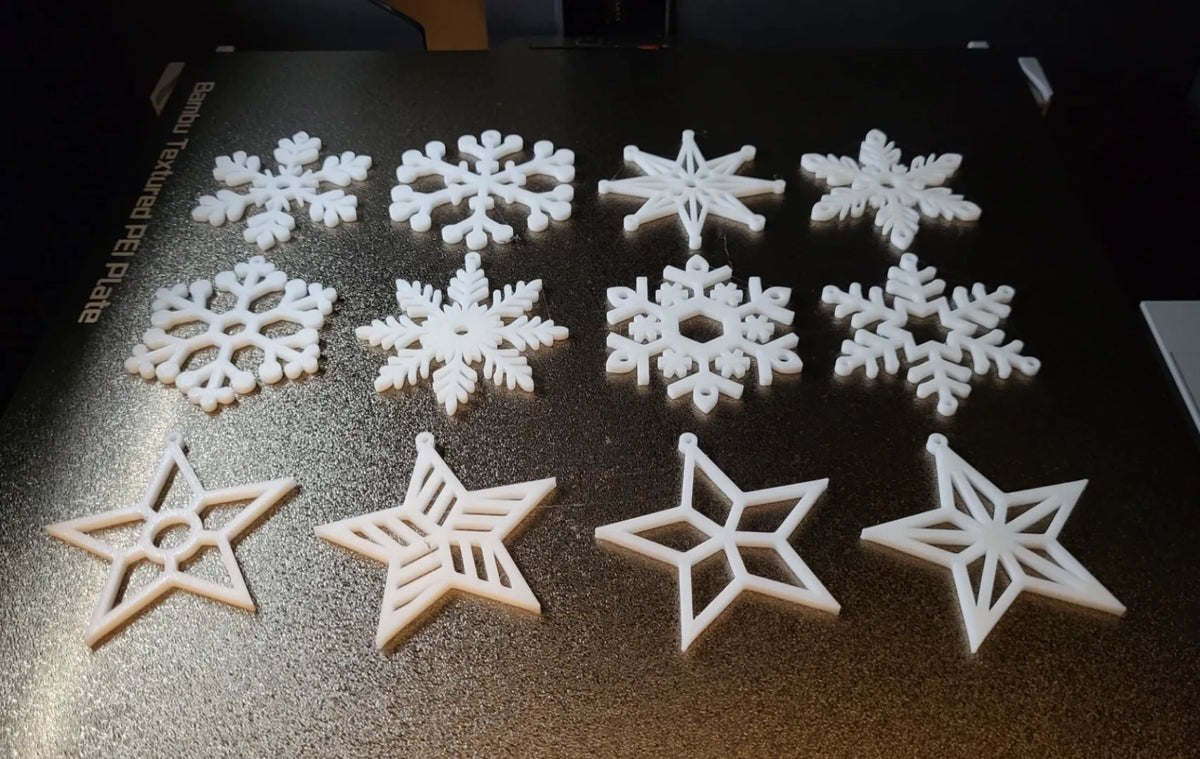 Flocons de neige 2ème set pour la décoration de l'arbre de Noël - Fêtes Print