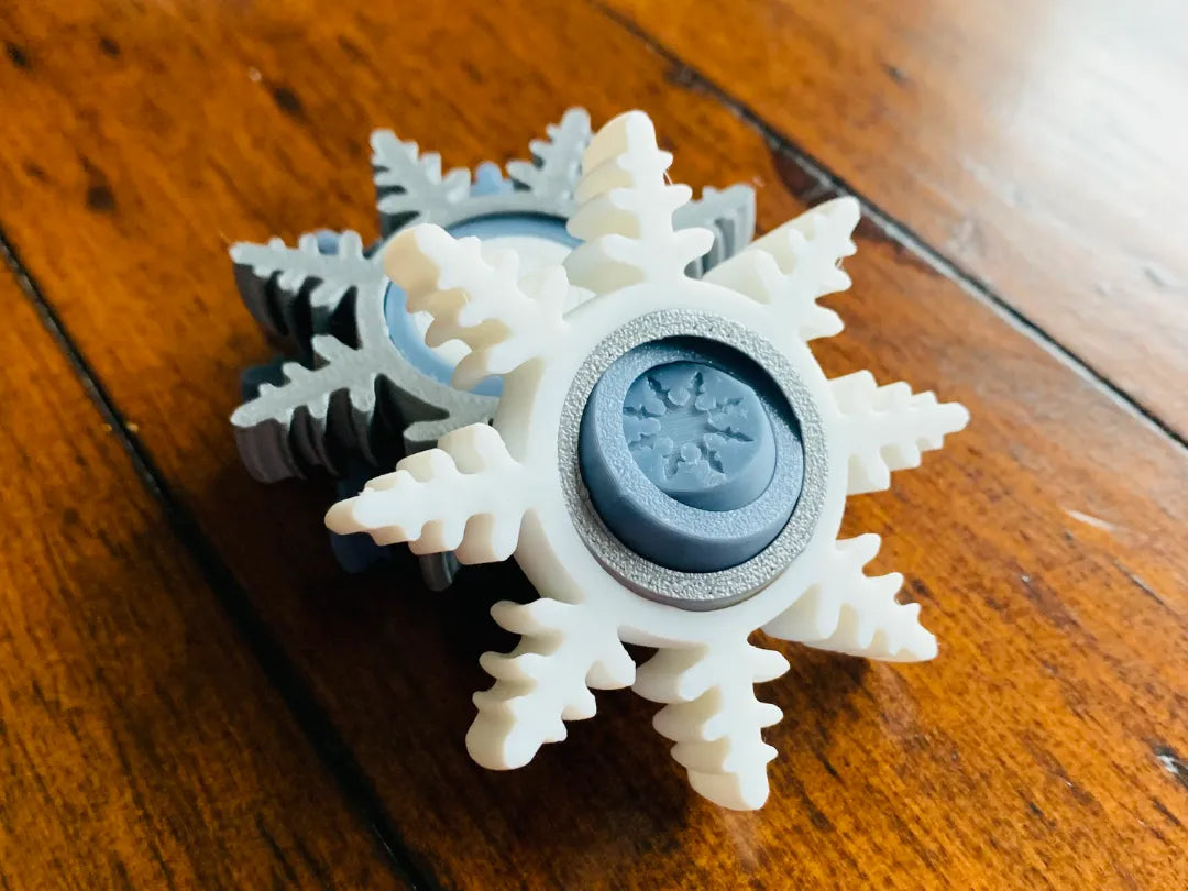 Bague flocon de neige fidget - Impression de 40 minutes - Bijoux Print
