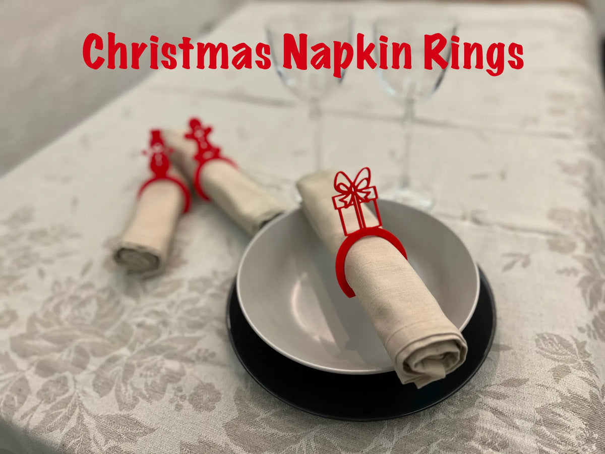 Bagues de serviette de Noël - Cuisine Print