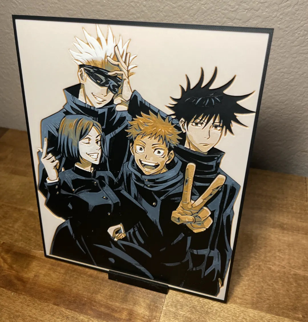 Hueforge - Jujutsu Kaisen - Gojo et son équipe - Figurine Print