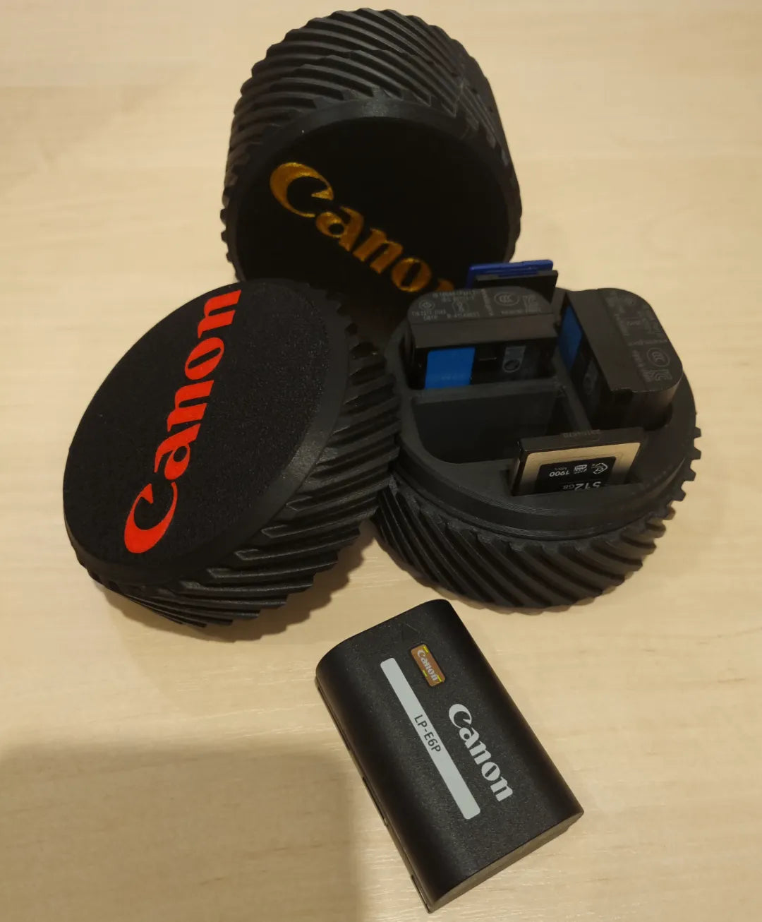 Étui pour batterie et carte mémoire d'appareil photo Canon - Voyage Print