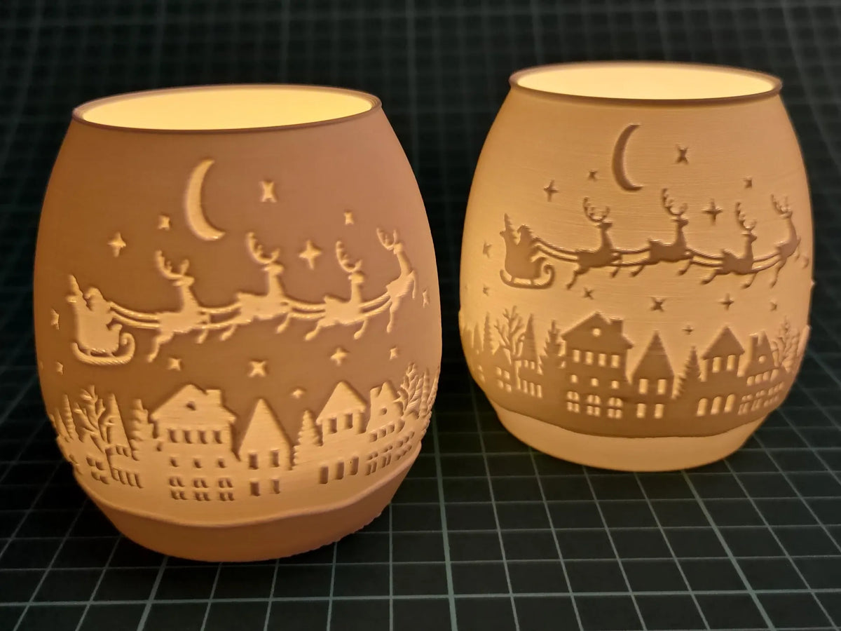 Bougie chauffe-plat Père Noël lampe de Noël - Lumière Print