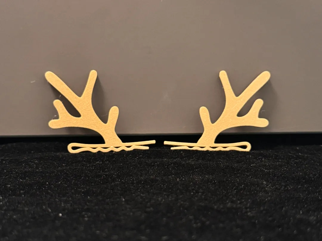 Barrette pour cheveux en forme de bois de cerf de Noël - Bijoux Print