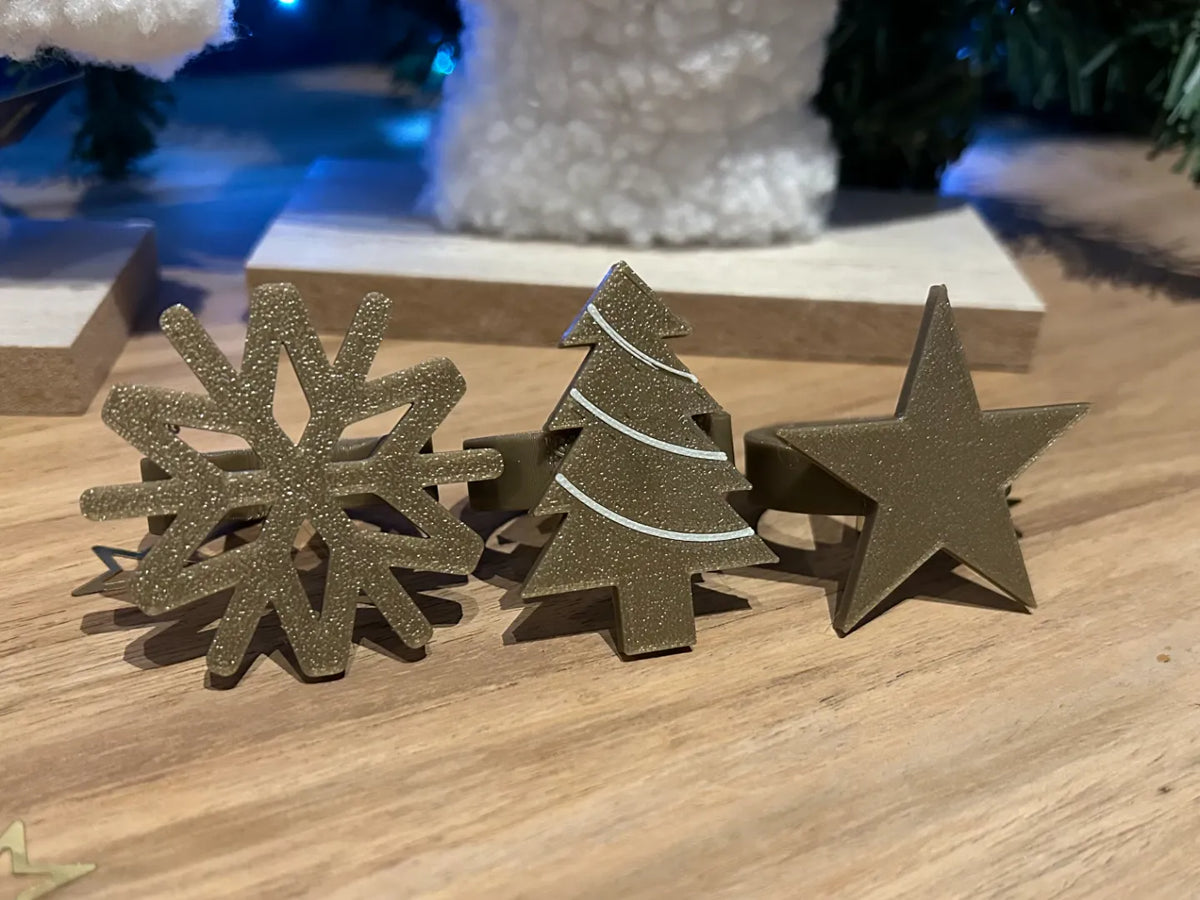 Ronds de serviette de Noël - Cuisine Print