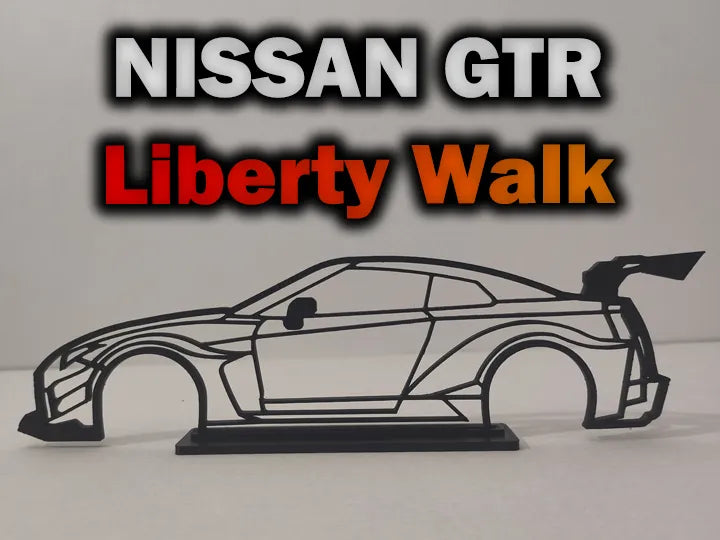 Nissan GTR Liberty Walk * Contour de voiture \ Art mural - Auto Print