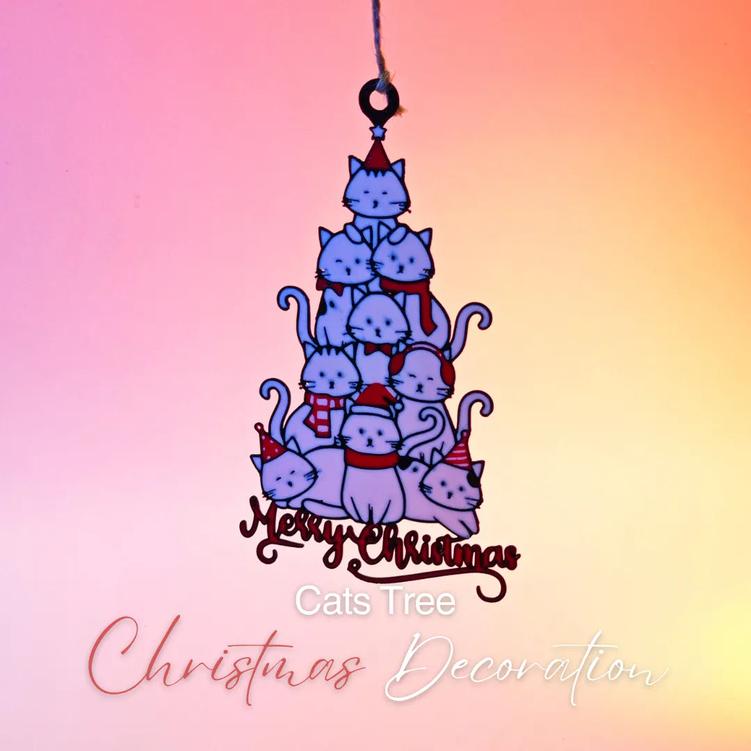 Décoration de Noël féline - Arbre à chats - Pet Print